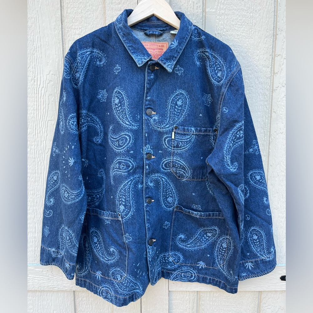 Unreleased Levi’s x Snoop Dogg Big E Paisley Denim Jacket Lot 420 Size Medium